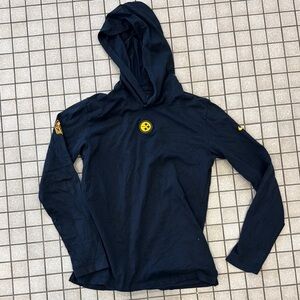 Youth Steelers long sleeve hooded tshirt